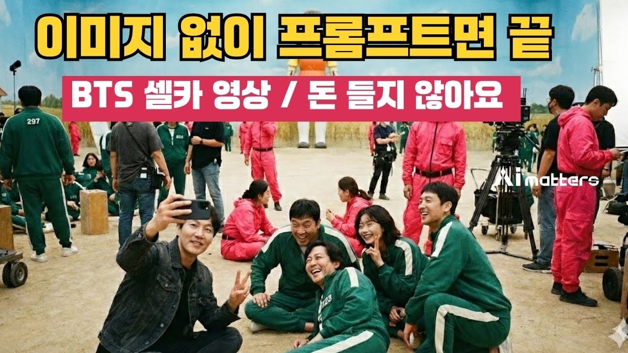 요즘 유행하는 '연예인 셀카(BTS)' 영상, 100% 무료로 쉽게 만드는 법 (클링AI 아님)